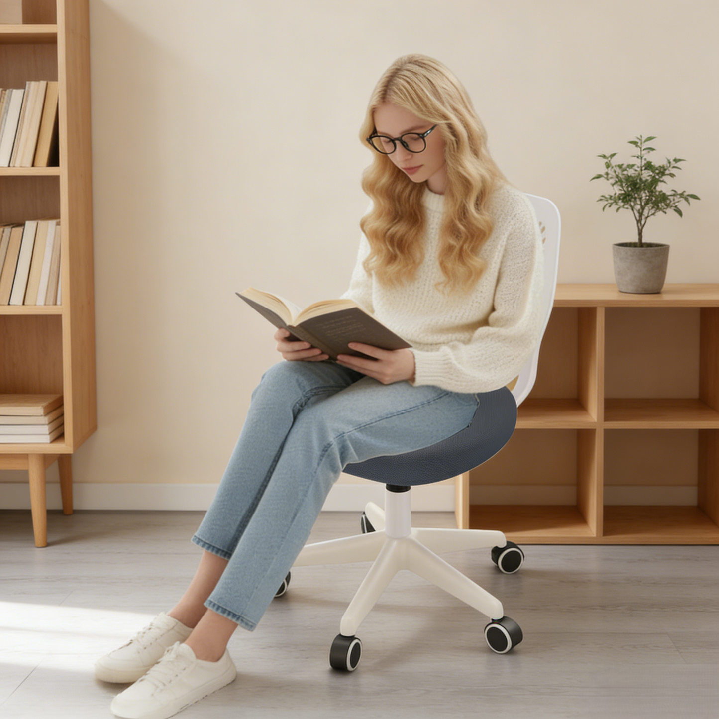 Ergonomic Low-Back Task Chair with Breathable Design