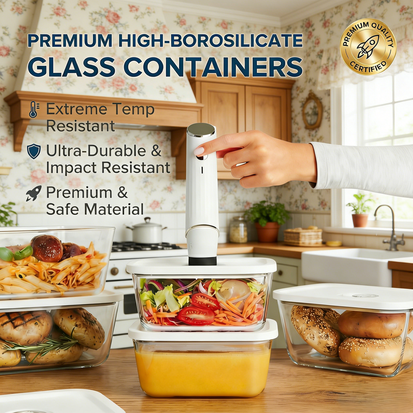 FreshSeal™ Portable Vacuum Food Sealer Bundle – Keep Food Fresh 5x Longer